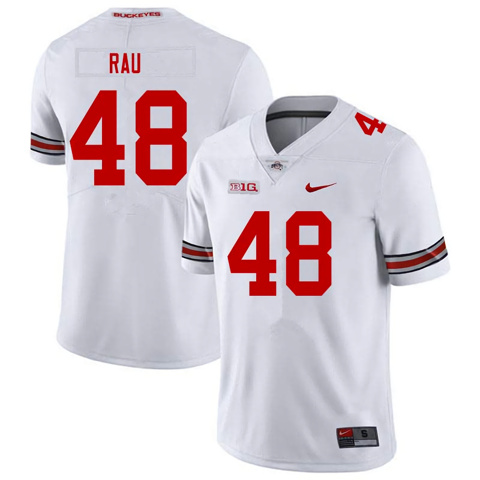 Corey Rau Ohio State Buckeyes Men's NCAA #48 Nike White College Stitched Football Jersey HXL7656UC